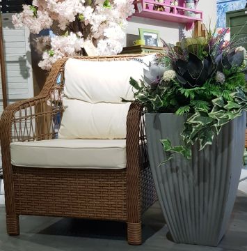 Flower Street Kum Rengi Saksı 60cm
