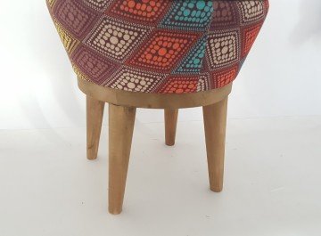 Patchwork Puf Turuncu