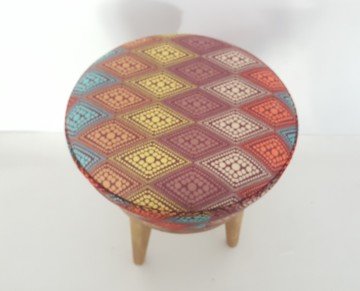 Patchwork Puf Turuncu