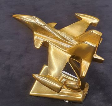 Metal Gold Uçak Mini Boy Dekor
