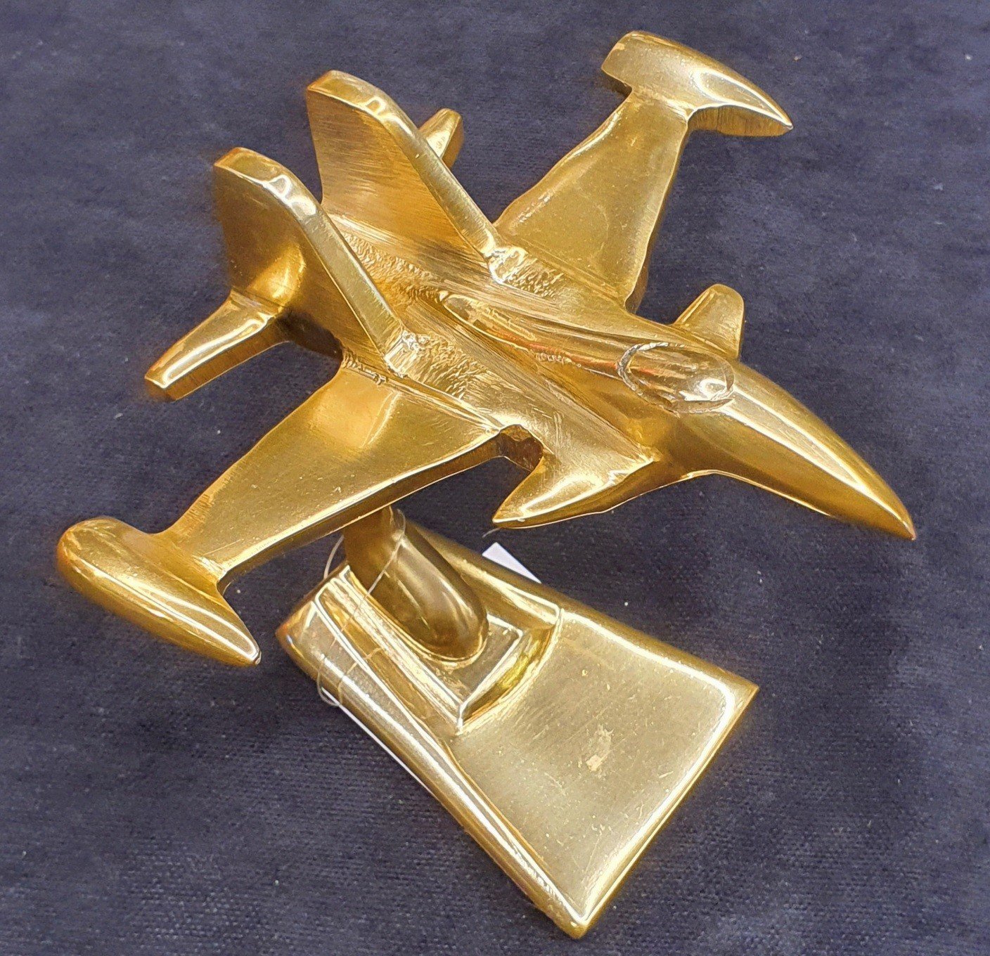 Metal Gold Uçak Mini Boy Dekor