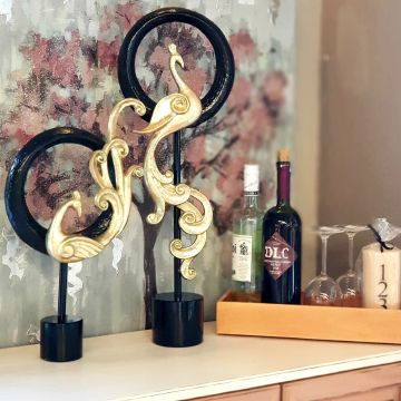 Gold İkili Döküm Halkalı Tavuz Kuşu