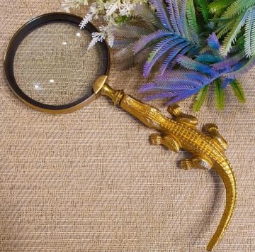 Timsah Gold Büyüteç 30cm