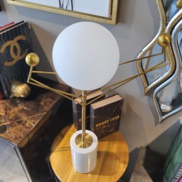 Mermer Taban Gold Abajur