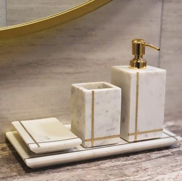 Lena Mermer 4 Parça Banyo Seti