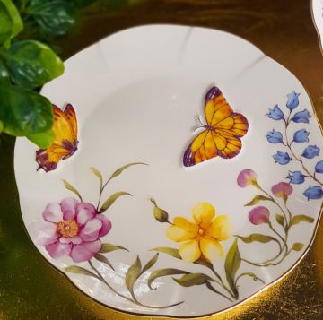 Mariposa 6lı Porselen Pasta Tabağı 21cm
