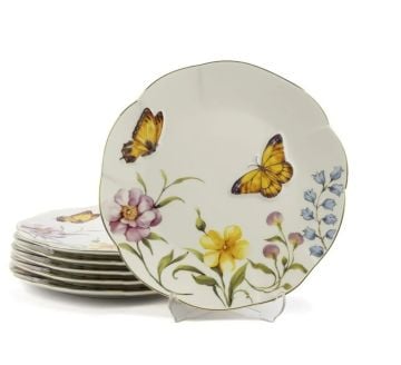 Mariposa 6lı Porselen Pasta Tabağı 21cm