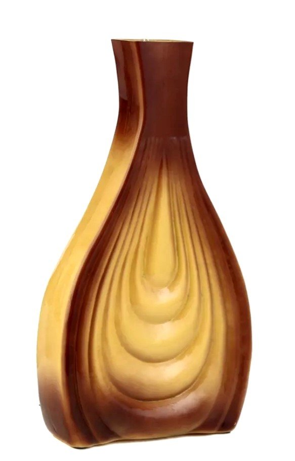 Kahve Damla Cam Vazo 43cm