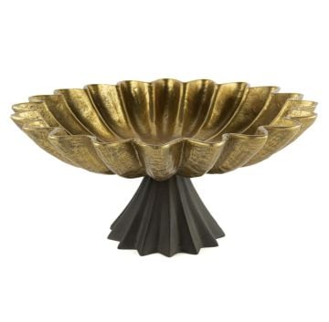 Liny Gold Ayaklı Dekor Kase 40x18cm