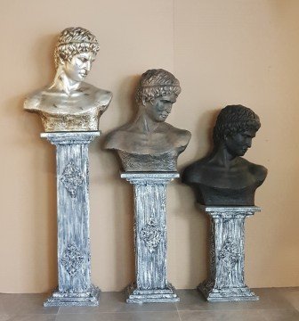Gümüş 3 Lü Set Dekoratif Sütun