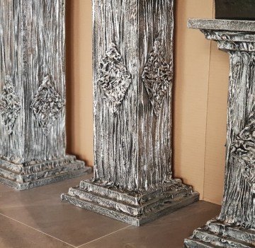 Gümüş 3 Lü Set Dekoratif Sütun