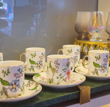 Florid 6lı Kahve Fincanı Seti 18 Parça 100cc