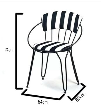 Zebra Desen 4 Lü Sandalye Takımı
