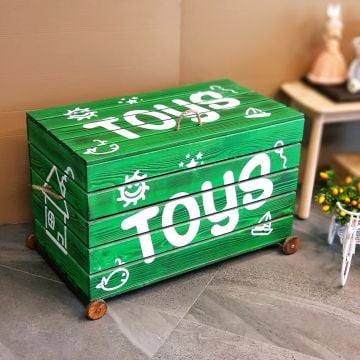 Toys Ahşap Sandıklı Oyuncak Kutusu