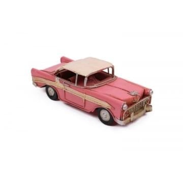 Metal Dekoratif Araba Pasaklı Kontes Chevrolet Mini Boy Pembe