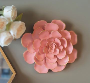 Polyester Duvar Dekoru Çiçek 27cm