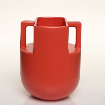 Handle Kırmızı Orta Boy Vazo