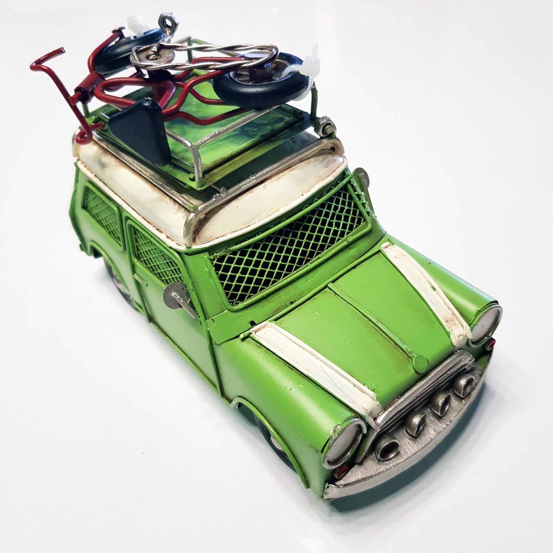 Mini Cooper Metal Yeşil Çerçeve Ve Kumbara