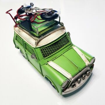 Mini Cooper Metal Yeşil Çerçeve Ve Kumbara