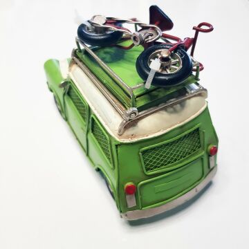 Mini Cooper Metal Yeşil Çerçeve Ve Kumbara