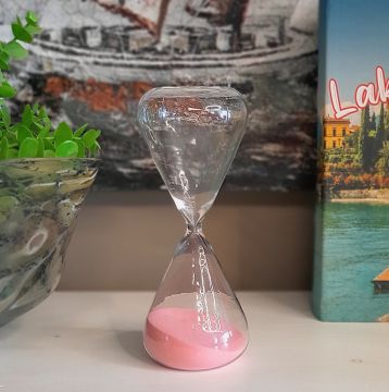 Cam Kum Saati Pembe Küçük Boy
