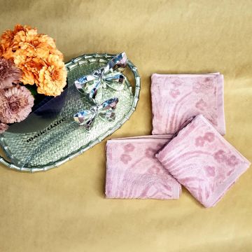 Marie Claire Paris Maya Jakarlı 3'Lü El Havlusu Gülkurusu