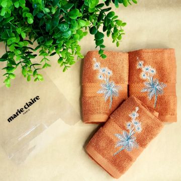 Marie Claire Paris Micro Petra 3'Lü El Havlusu Kiremit