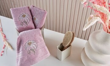 Marie Claire Paris Micro Flora 3'Lü El Havlusu Gül Kurusu