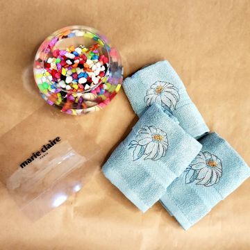 Marie Claire Paris Micro Flora 3'Lü El Havlusu Yeşil
