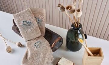 Marie Claire Paris Micro Orchide 3'Lü El Havlusu Bej