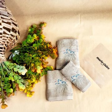 Marie Claire Paris Micro Orchide 3'Lü El Havlusu Bej