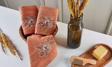 Marie Claire Paris Micro Fiorella 3'Lü El Havlusu Kiremit