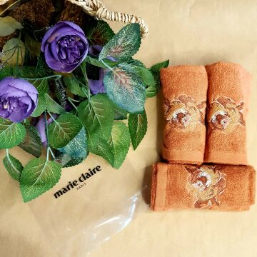 Marie Claire Paris Micro Fiorella 3'Lü El Havlusu Kiremit