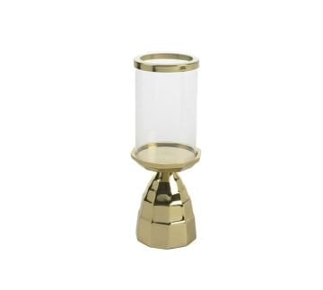 Gold Emery Camlı Mumluk 12x30cm