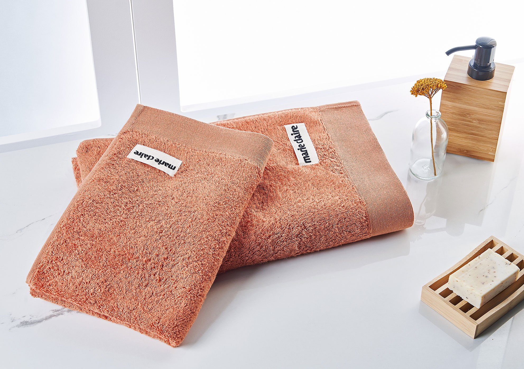 Marie Claire Paris Bambu Laure 2'Li Havlu Set Kiremit