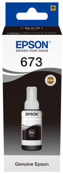 Epson T673 Siyah L800 / L810 / L850 / L1800 için  70 ml Orijinal Mürekkep