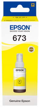 Epson T673 Sarı L800 / L810 / L850 / L1800 için  70 ml Orijinal Mürekkep