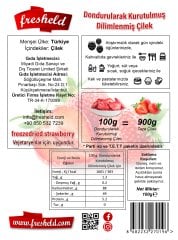 Dondurularak Kurutulmuş Dilimlenmiş Çilek 100G ( Freeze dried )