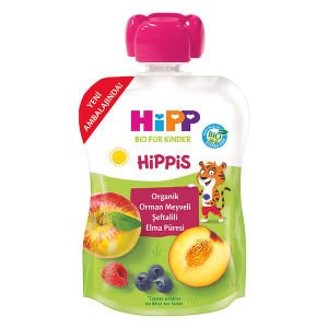 Hipp Organik x 12 Adet Orman Meyveli Şeftalili Elma Püresi 100gr