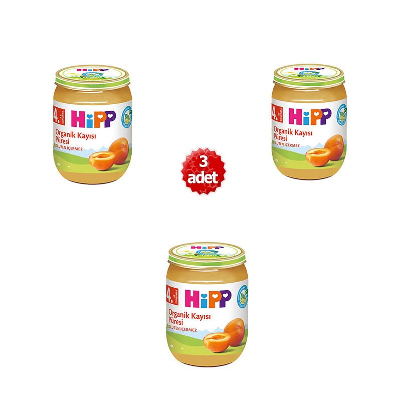 Hipp Organik x 3 Adet Kayısı Püresi 125gr