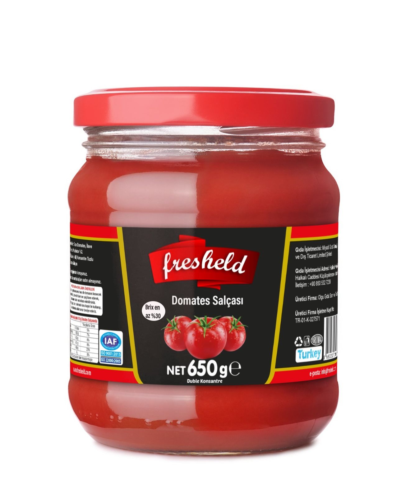 Fresheld Domates Salçası 650gr