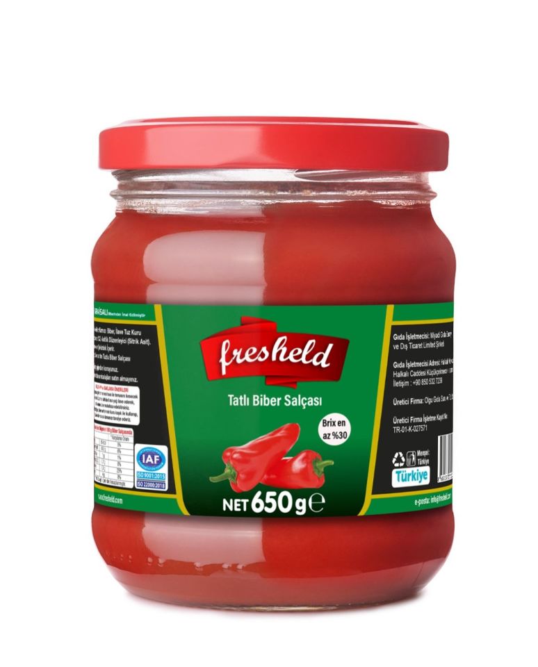 Fresheld x 2 Adet Tatlı Biber Salçası 650 gr