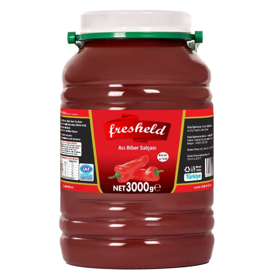Fresheld x 2 Adet Acı Biber Salçası 3000 gr