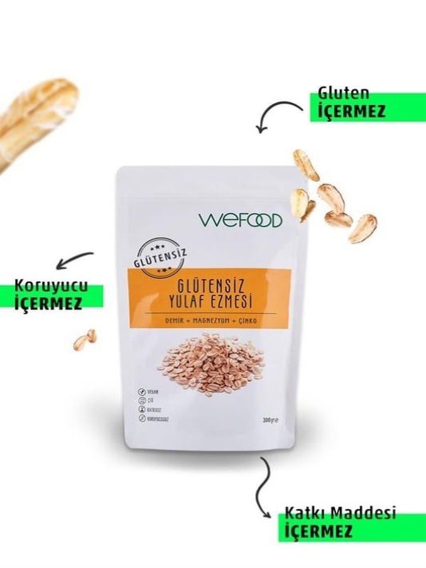 Wefood x 2 Paket Glutensiz Yulaf Ezmesi 300 gr