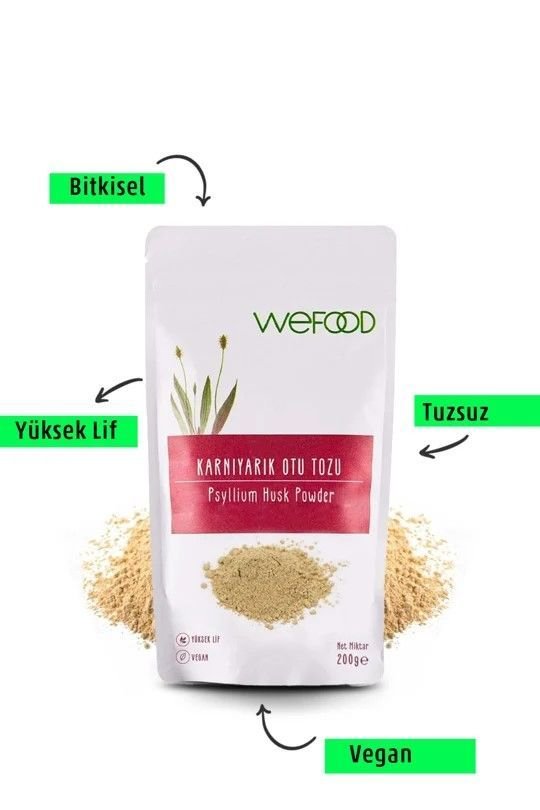 Wefood x 2 Adet Karnıyarık Otu (Psyllium) Tozu 200 gr