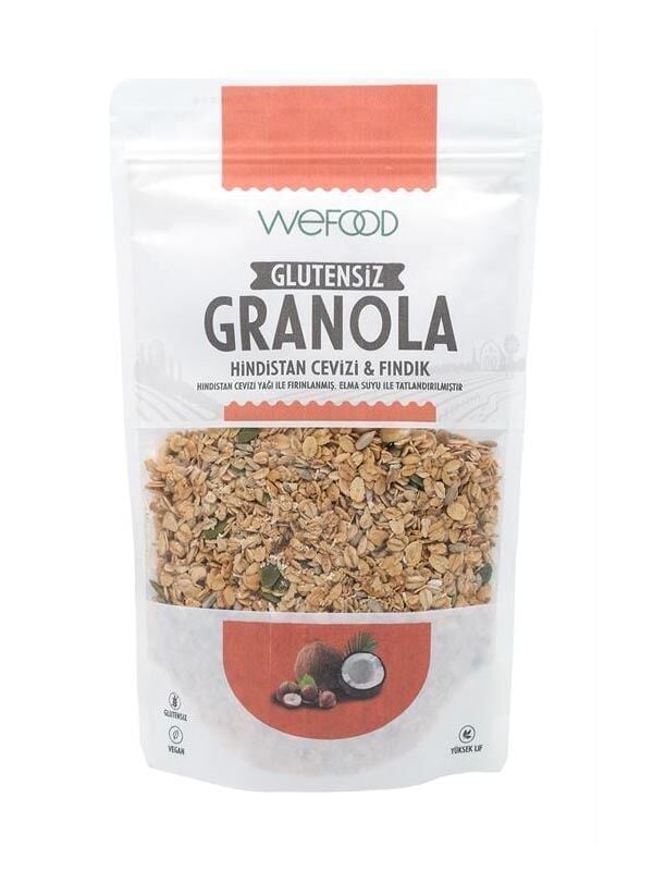 WeFood x 2 Paket Glutensiz Granola Hindistan Cevizi & Fındık 250gr