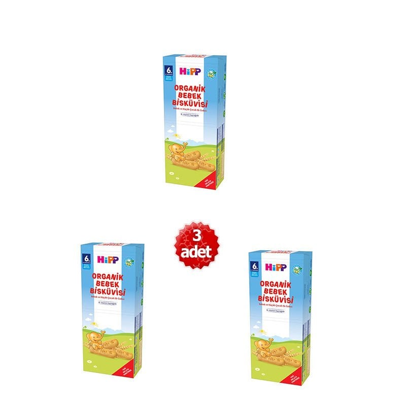 Hipp Organik x 3 Adet Bebek Bisküvisi 180gr