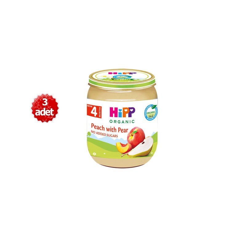 Hipp Organik x 3 Adet Armutlu Şeftali Püresi 125gr