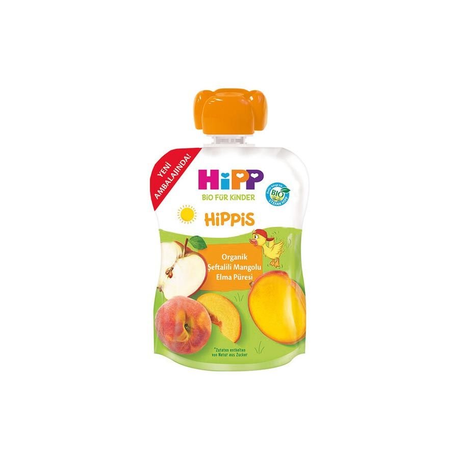 Hipp Organik x 6 Adet Şeftalili Mangolu Elma Püresi 100gr