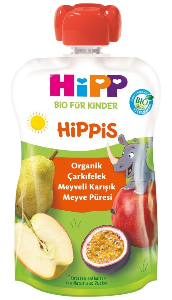 Hipp Organik x 6 Adet Çarkıfelek Meyveli Karışık Meyve Püresi 100gr